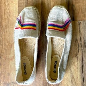 Soludos Rainbow Canvas Loafers 9.5